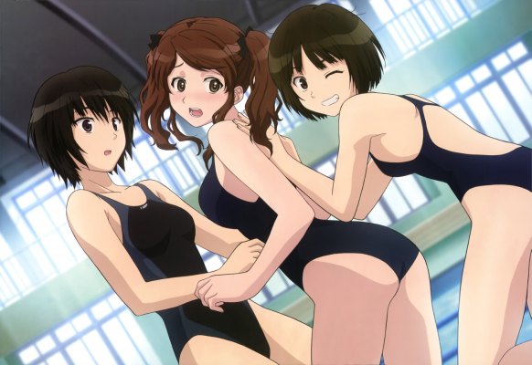 Young hentai girls at the swimming pool